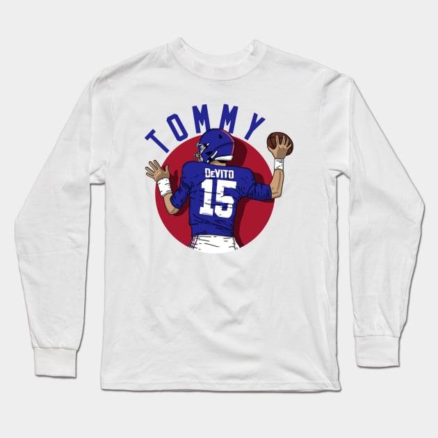 Tommy Devito Back Long Sleeve T-Shirt by Luna Illustration